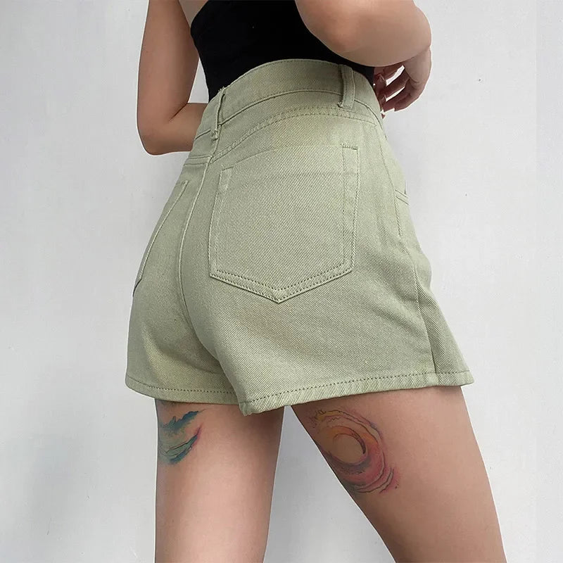 Wrapover Denim Skort